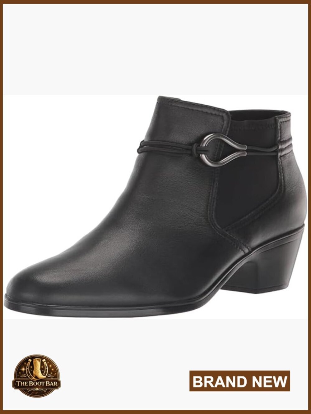 Side Zip Ankle Booties with Block Heel Boots Faux Leather Women's Boot